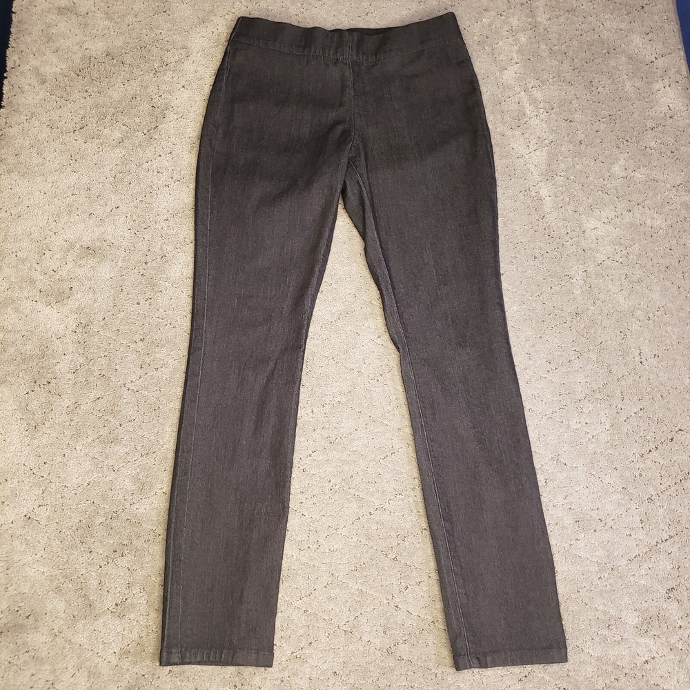 NYDJ Leggings Womens 6 Blue Pull On Denim Lift Tuck Dark Wash Jeggings Pockets